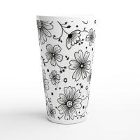 Latte 17oz Ceramic Mug - Coffee or Tea Cup, Extra Tall