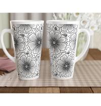Latte 17oz Ceramic Mug - Coffee or Tea Cup, Extra Tall