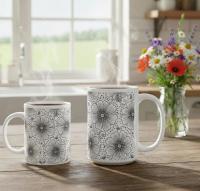 Floral Cups -  Large and Small Ceramic Mugs