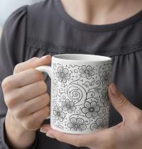 Floral Cups -  Large and Small Ceramic Mugs