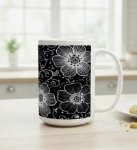 Floral Cups -  Large and Small Ceramic Mugs