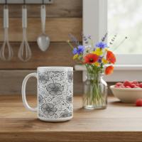 Floral Cups -  Large and Small Ceramic Mugs