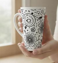 Latte 17oz Ceramic Mug - Coffee or Tea Cup, Extra Tall