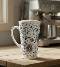 Latte 17oz Ceramic Mug - Coffee or Tea Cup, Extra Tall