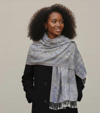 Soft Pashmina Shawl & Scarf for Women, Jacquard Brocade, Shawl, Sarong or Head Wraps