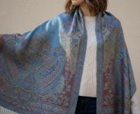 Soft Pashmina Shawl & Scarf for Women, Jacquard Brocade, Shawl, Sarong or Head Wraps