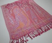 Reversible Soft Pashmina Shawl & Scarf for Women, Jacquard Brocade, Shawl, Sarong or Head Wraps