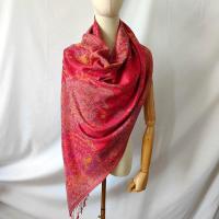 Reversible Soft Pashmina Shawl & Scarf for Women, Jacquard Brocade, Shawl, Sarong or Head Wraps