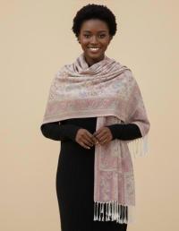 Soft Pashmina Shawl & Scarf for Women, Jacquard Brocade, Shawl, Sarong or Head Wraps