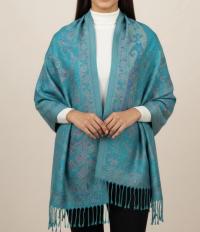 Reversible Soft Pashmina Shawl & Scarf for Women, Jacquard Brocade, Shawl, Sarong or Head Wraps
