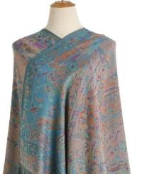 Reversible Soft Pashmina Shawl & Scarf for Women, Jacquard Brocade, Shawl, Sarong or Head Wraps