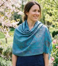 Reversible Soft Pashmina Shawl & Scarf for Women, Jacquard Brocade, Shawl, Sarong or Head Wraps