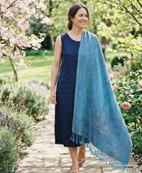 Reversible Soft Pashmina Shawl & Scarf for Women, Jacquard Brocade, Shawl, Sarong or Head Wraps