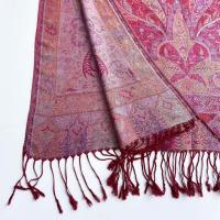 Reversible Soft Pashmina Shawl & Scarf for Women, Jacquard Brocade, Shawl, Sarong or Head Wraps