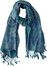 Reversible Soft Pashmina Shawl & Scarf for Women, Jacquard Brocade, Shawl, Sarong or Head Wraps