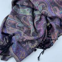Reversible Soft Pashmina Shawl & Scarf for Women, Jacquard Brocade, Shawl, Sarong or Head Wraps