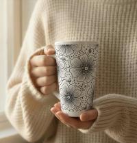 Latte 17oz Ceramic Mug - Coffee or Tea Cup, Extra Tall