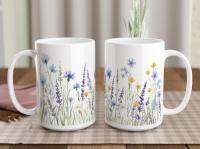 Floral Cups -  Large and Small Ceramic Mugs