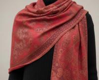 Reversible Soft Pashmina Shawl & Scarf for Women, Jacquard Brocade, Shawl, Sarong or Head Wraps