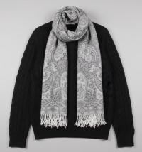 Reversible Soft Pashmina Shawl & Scarf for Women, Jacquard Brocade, Shawl, Sarong or Head Wraps