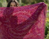 Reversible Soft Pashmina Shawl & Scarf for Women, Jacquard Brocade, Shawl, Sarong or Head Wraps