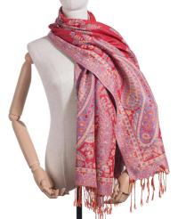 Reversible Soft Pashmina Shawl & Scarf for Women, Jacquard Brocade, Shawl, Sarong or Head Wraps