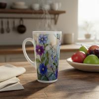 Latte 17oz Ceramic Mug - Coffee or Tea Cup, Extra Tall
