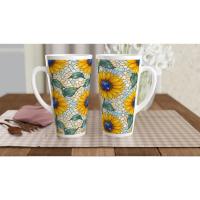 Latte 17oz Ceramic Mug - Coffee or Tea Cup, Extra Tall