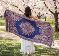 Pashmina Shawl & Scarf for Women, Jacquard Brocade, Shawl, Sarong or Head Wraps
