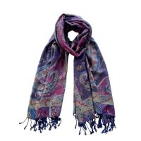 Reversible Soft Pashmina Shawl & Scarf for Women, Jacquard Brocade, Shawl, Sarong or Head Wraps