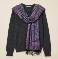 Reversible Soft Pashmina Shawl & Scarf for Women, Jacquard Brocade, Shawl, Sarong or Head Wraps