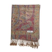 Reversible Soft Pashmina Shawl & Scarf for Women, Jacquard Brocade, Shawl, Sarong or Head Wraps