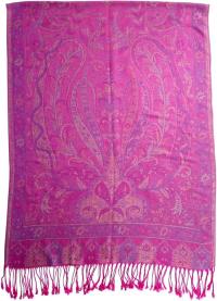 Reversible Soft Pashmina Shawl & Scarf for Women, Jacquard Brocade, Shawl, Sarong or Head Wraps