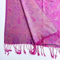Reversible Soft Pashmina Shawl & Scarf for Women, Jacquard Brocade, Shawl, Sarong or Head Wraps