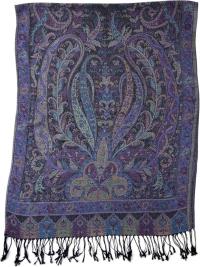 Reversible Soft Pashmina Shawl & Scarf for Women, Jacquard Brocade, Shawl, Sarong or Head Wraps