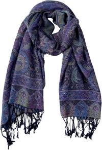 Reversible Soft Pashmina Shawl & Scarf for Women, Jacquard Brocade, Shawl, Sarong or Head Wraps