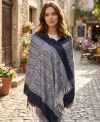 Soft Pashmina Shawl & Scarf for Women, Jacquard Brocade, Shawl, Sarong or Head Wraps