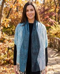 Soft Pashmina Shawl & Scarf for Women, Jacquard Brocade, Shawl, Sarong or Head Wraps