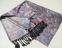 Reversible Soft Pashmina Shawl & Scarf for Women, Jacquard Brocade, Shawl, Sarong or Head Wraps