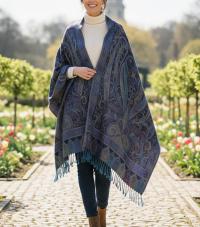 Reversible Soft Pashmina Shawl & Scarf for Women, Jacquard Brocade, Shawl, Sarong or Head Wraps