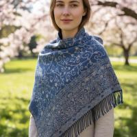 Thick & Soft Pashmina Shawl and Scarf for Women, Jacquard Brocade, Blanket Shawl