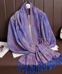 Soft Pashmina Shawl & Scarf for Women, Jacquard Brocade, Shawl, Sarong or Head Wraps