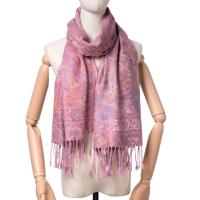 Reversible Soft Pashmina Shawl & Scarf for Women, Jacquard Brocade, Shawl, Sarong or Head Wraps