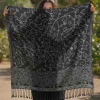 Thick & Soft Pashmina Shawl and Scarf for Women, Jacquard Brocade, Blanket Shawl