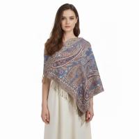 Soft Pashmina Shawl & Scarf for Women, Jacquard Brocade, Shawl, Sarong or Head Wraps