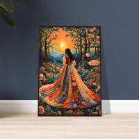 Floral Forest Print - Framed or Unframed - Original Art - Print on Paper