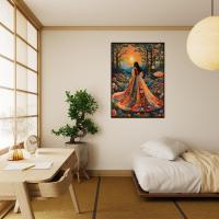 Floral Forest Print - Framed or Unframed - Original Art - Print on Paper