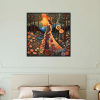 Floral Forest Print - Framed or Unframed - Original Art - Print on Paper