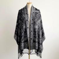 Reversible Soft Pashmina Shawl & Scarf for Women, Jacquard Brocade, Shawl, Sarong or Head Wraps