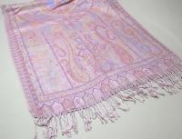 Soft Pashmina Shawl & Scarf for Women, Jacquard Brocade, Shawl, Sarong or Head Wraps